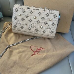 Christian Louboutin Cream Shoulder Bag